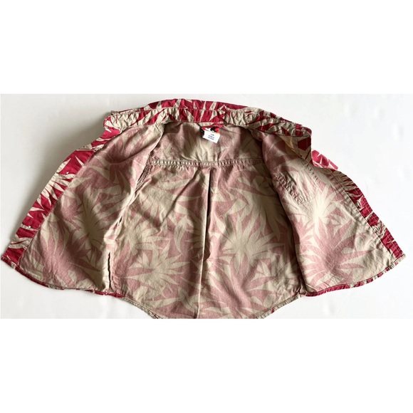 Sprockets 12M Hawaiian Shirt Tan Red Tropical Button Down Collared 100% Cotton - Picture 5 of 7